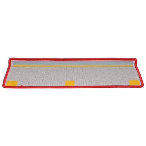 15 db piros, téglalap alakú szélű lépcsőszőnyeg 65 x 21 x 4 cm