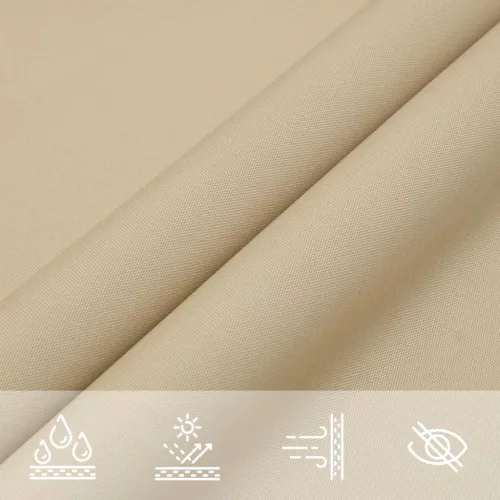 Bézs téglalap alakú oxford-szövet napvitorla 2 x 2,5 m