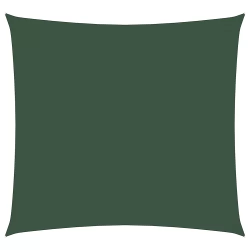 Sötétzöld négyzet alakú oxford-szövet napvitorla 4,5 x 4,5 m