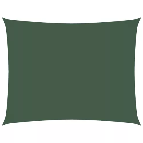 Sötétzöld téglalap alakú oxford-szövet napvitorla 2 x 3,5 m