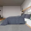Antracitszürke mikroszálas ágyneműhuzat-garnitúra 200 x 200 cm