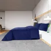 Tengerészkék mikroszálas ágyneműhuzat-garnitúra 200 x 200 cm