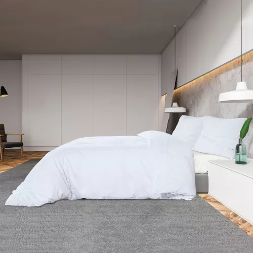 Fehér mikroszálas ágyneműhuzat-garnitúra 220 x 240 cm