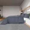 Antracitszürke pamut ágyneműhuzat-garnitúra 200 x 220 cm