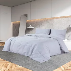Szürke pamut ágyneműhuzat-garnitúra 140 x 200 cm