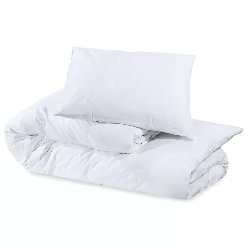 Fehér pamut ágyneműhuzat-garnitúra 200 x 200 cm