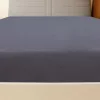 Antracitszürke pamutdzsörzé gumis lepedő 90x200 cm