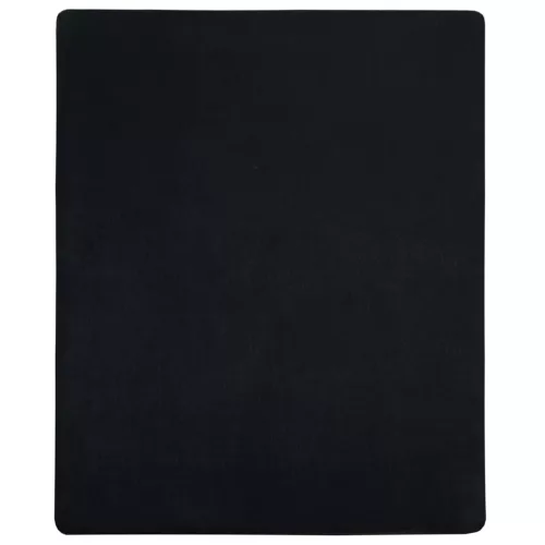 Fekete pamutdzsörzé gumis lepedő 90 x 200 cm