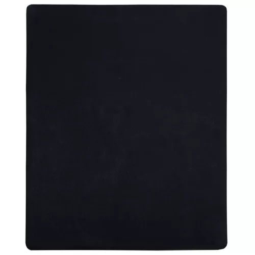 2 db fekete pamutdzsörzé gumis lepedő 140 x 200 cm