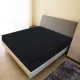 Fekete pamutdzsörzé gumis lepedő 180x200 cm