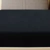 2 db fekete pamutdzsörzé gumis lepedő 180x200 cm