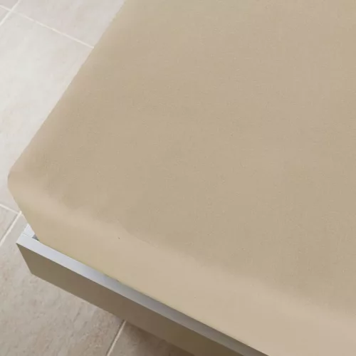 2 db tópszínű pamutdzsörzé gumis lepedő 100x200 cm