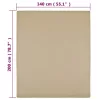 Tópszínű pamutdzsörzé gumis lepedő 140x200 cm