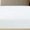 Fehér pamutdzsörzé gumis lepedő 90x200 cm