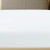 Fehér pamutdzsörzé gumis lepedő 140 x 200 cm