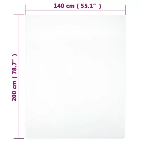 2 db fehér pamutdzsörzé gumis lepedő 140 x 200 cm
