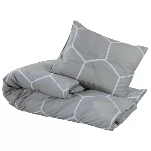 Szürke pamut ágyneműhuzat-garnitúra 140 x 200 cm