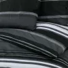 Fekete és fehér ágyneműhuzat-garnitúra 260x240 cm pamut