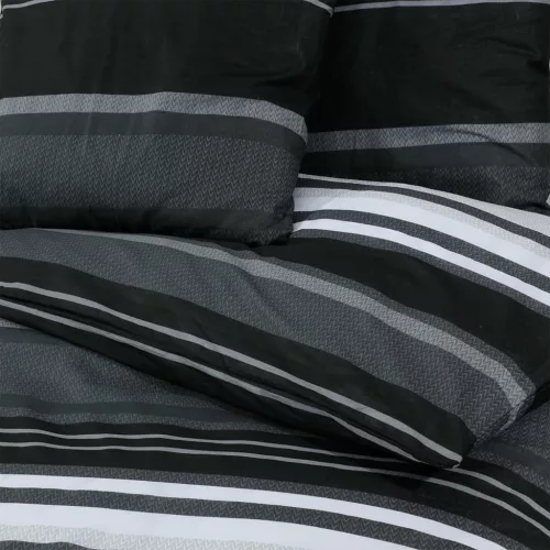 Fekete és fehér ágyneműhuzat-garnitúra 260x240 cm pamut