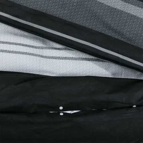 Fekete és fehér ágyneműhuzat-garnitúra 200x200 cm pamut