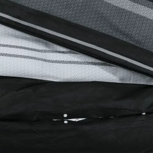 Fekete és fehér ágyneműhuzat-garnitúra 200x200 cm pamut