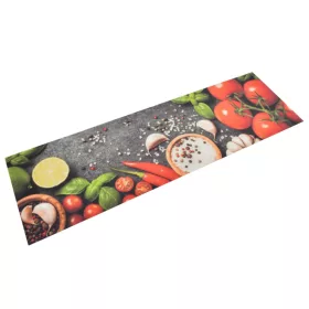   Mosható zöldségmintás bársony konyhai szőnyeg 45x150 cm