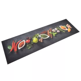 Mosható fűszermintás bársony konyhaszőnyeg 45 x 150 cm