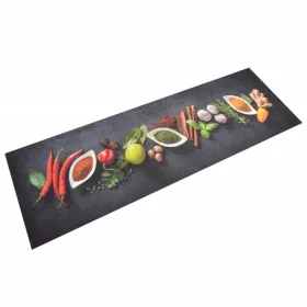 Mosható fűszermintás bársony konyhaszőnyeg 60x180 cm