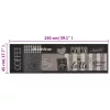 Fekete mosható coffee feliratos bársony konyhaszőnyeg 45x150 cm