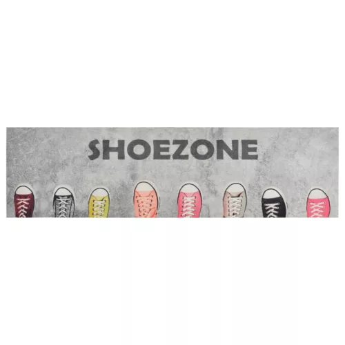 Mosható shoezone feliratos bársony konyhaszőnyeg 45x150 cm