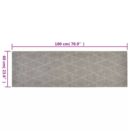 Mosható rombuszmintás bársony konyhaszőnyeg 60x180 cm