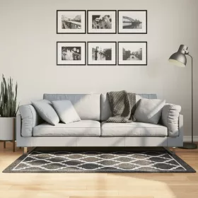 Fekete-fehér mosható csúszásgátló szőnyeg 80 x 150 cm