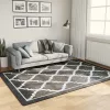 Fekete-fehér mosható csúszásgátló szőnyeg 160 x 230 cm