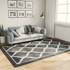   Fekete-fehér mosható csúszásgátló szőnyeg 160 x 230 cm