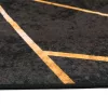 Fekete-arany mosható csúszásgátló szőnyeg 80 x 150 cm