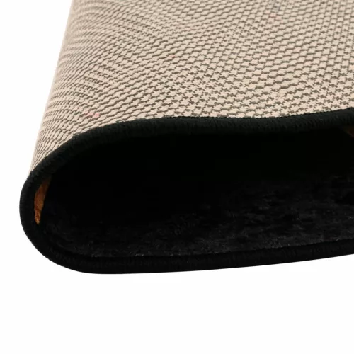 Fekete-arany mosható csúszásgátló szőnyeg Ø 120 cm