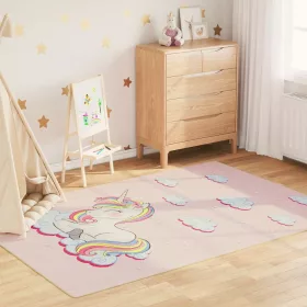   Pink mosható csúszásgátló unikornisos gyerekszőnyeg 160x230 cm