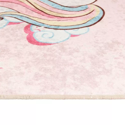 Pink mosható csúszásgátló unikornisos gyerekszőnyeg 160x230 cm