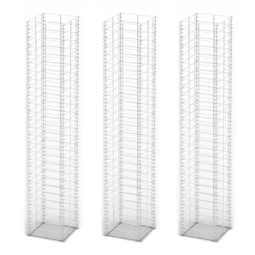 3 db gabion kosár horganyzott drótból 25 x 25 x 150 cm
