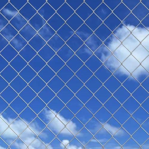 Ezüst horganyzott acél drótkerítés póznákkal 15 x 1,25 m