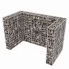 Acél gabion 2 db gurulós kukához 180 x 100 x 120 cm