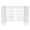 Acél gabion 2 db gurulós kukához 180 x 100 x 120 cm