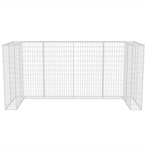 Acél gabion 3 db gurulós kukához 250 x 100 x 120 cm