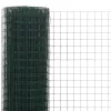 Zöld PVC-bevonatú acél csirkeháló drótkerítés 25 x 1,5 m