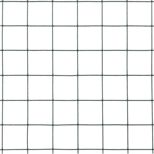 Zöld PVC-bevonatú acél csirkeháló drótkerítés 25 x 1,5 m