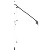 Kézzel feltekerhető antracit napellenző 250 cm