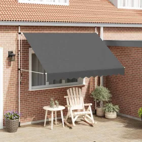 Kézzel feltekerhető antracit napellenző 300 cm