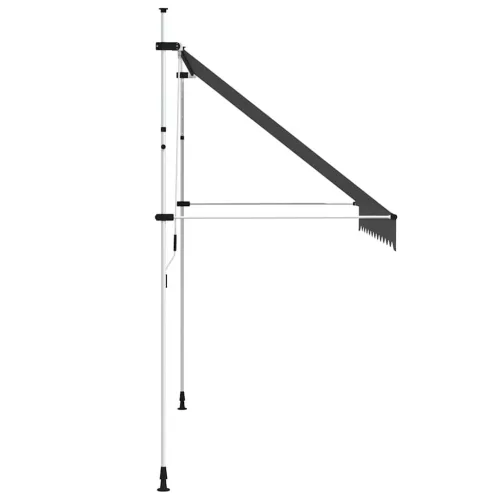 Kézzel feltekerhető antracit napellenző 300 cm