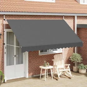 Kézzel feltekerhető antracit napellenző 350 cm