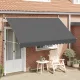 Kézzel feltekerhető antracit napellenző 350 cm